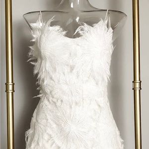 White flower appliqué dress